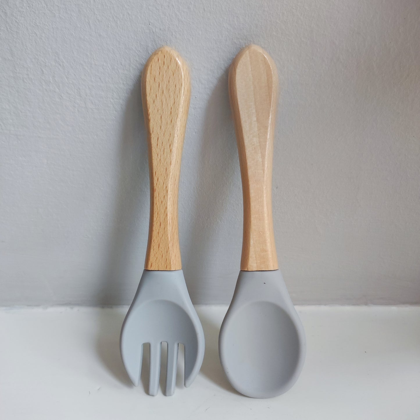 Silicone fork and spoon set