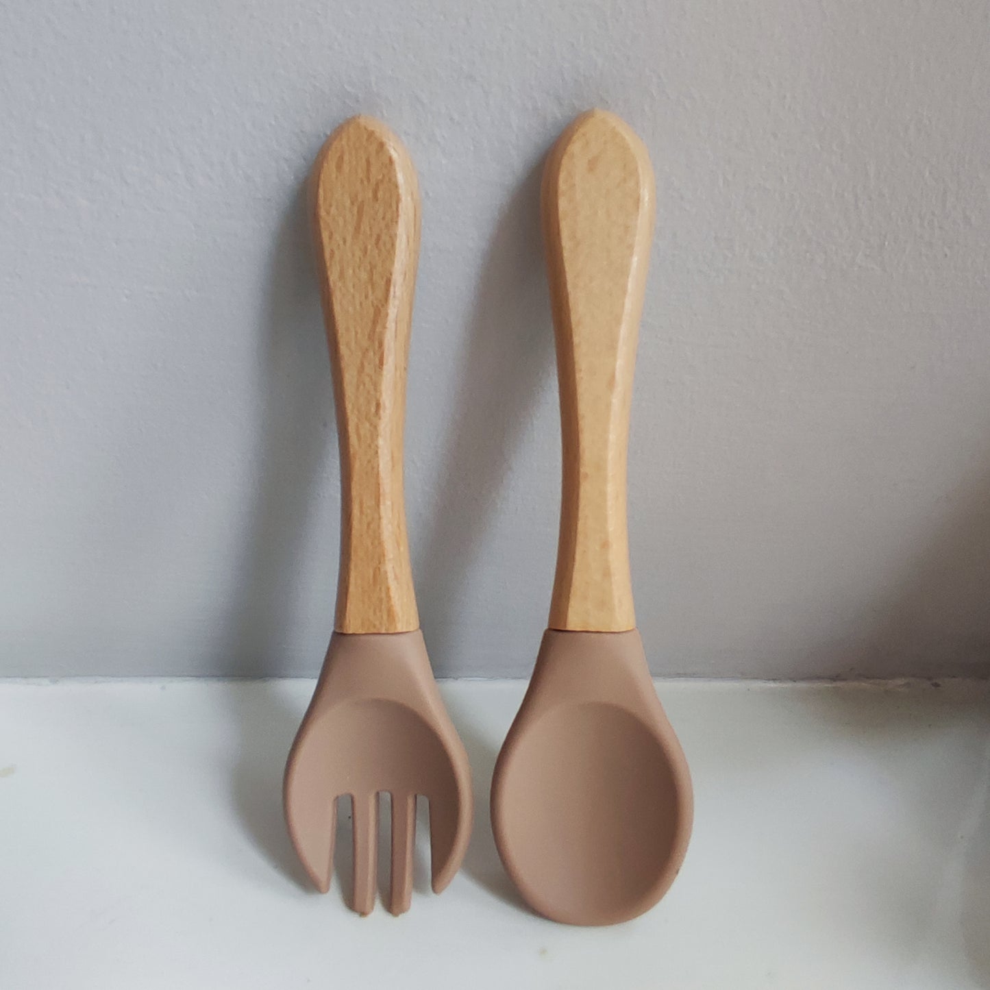 Silicone fork and spoon set