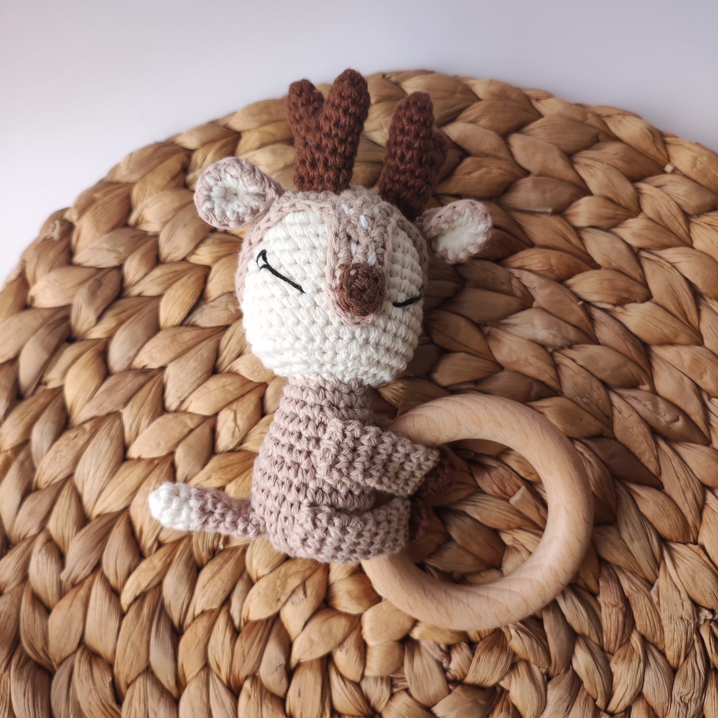 Crochet animal rattle