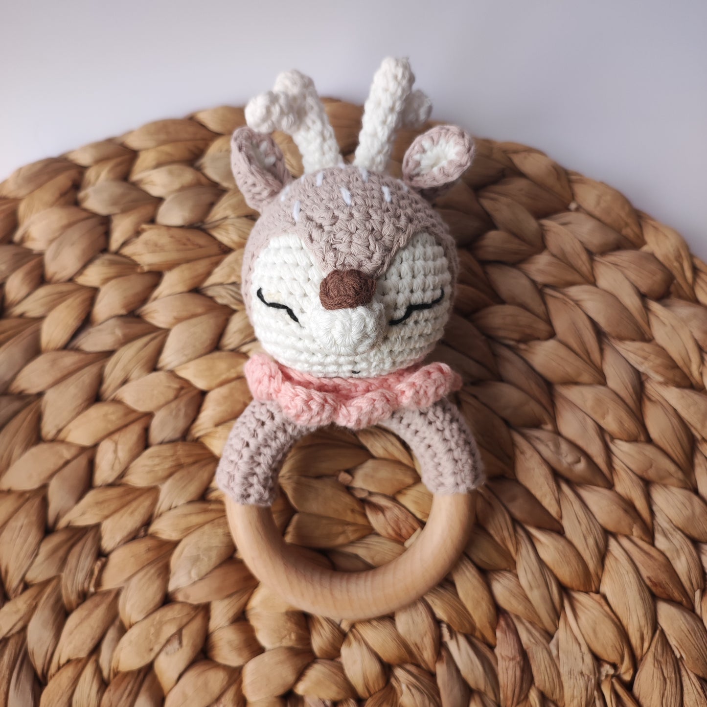 Crochet animal rattle